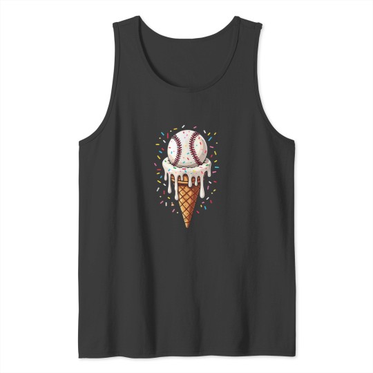 Discover baseball drip boys ice cream cone drip baseball Tank Tops