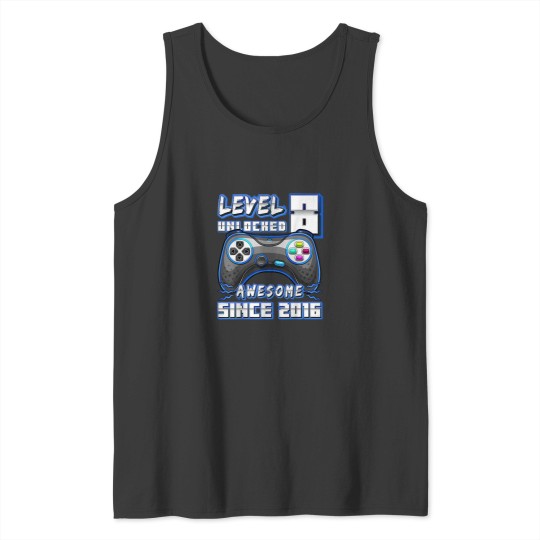 Discover 8th Birthday Gamer 8 Year Old Funny Bday Boy Eig Tank Tops