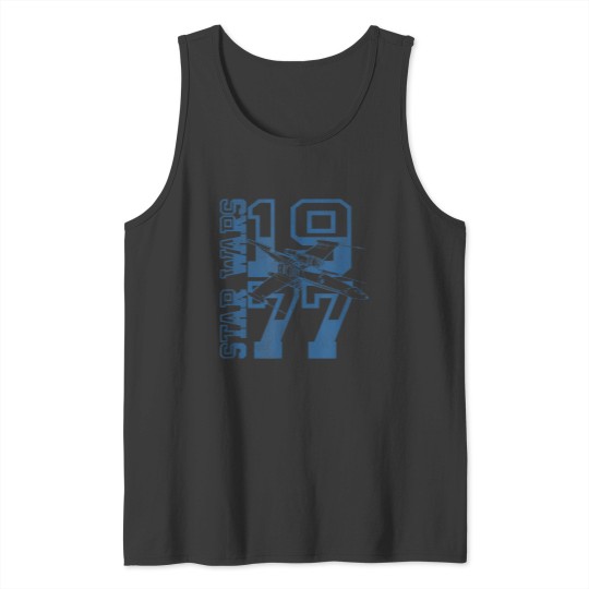 Discover 1977 Collegiate Logo & X-Wing Fighter T-Shirt Tank Tops