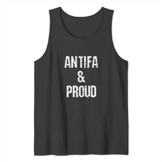 Discover Antifa and Proud Anti Fascist Protest Anti Trump Political Tank Tops
