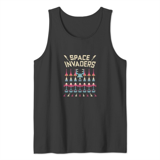 Discover spaces invaders actives -3 Tank Tops
