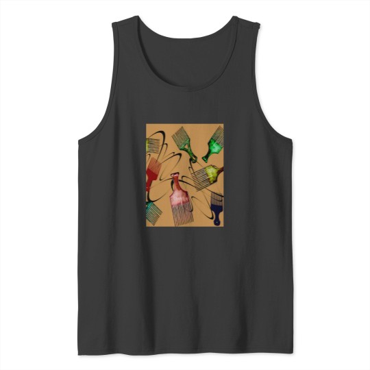 Discover Afro Comb-Brown Tank Tops