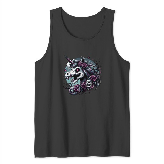 Discover zombie unicorn head Tank Tops