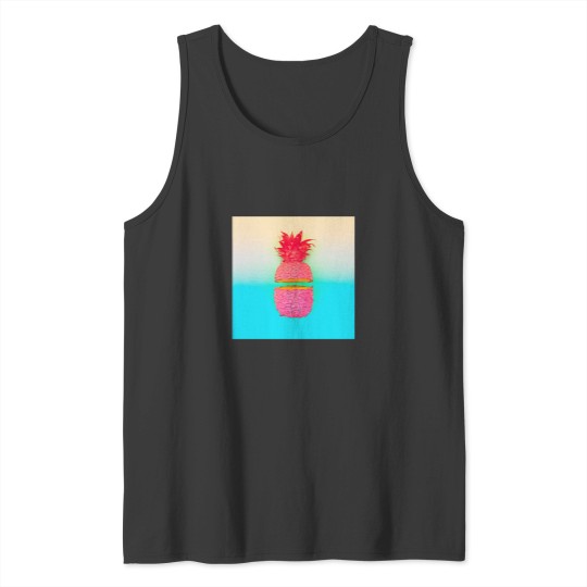 Discover Neons pop art pink and blue pineapples Tank Tops