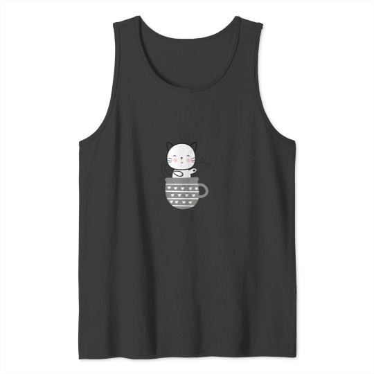 Discover cat sayes hey(3) Tank Tops