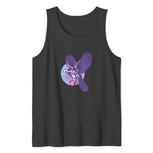 Discover Crow Skeleton And Moon T-Shirt Tank Tops