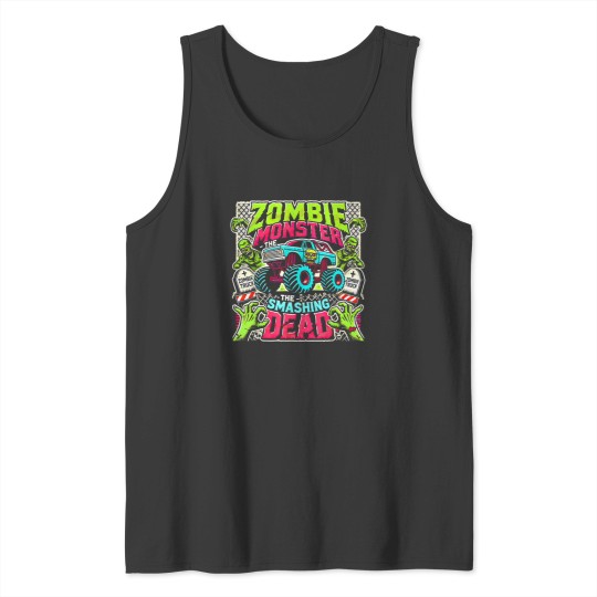 Discover zombie monster truck the smashing dead Tank Tops