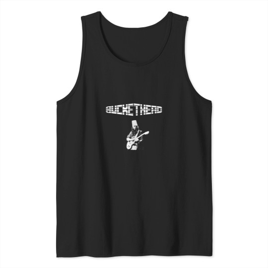 Discover Buckethead on Stage White Silhouette Tank Tops