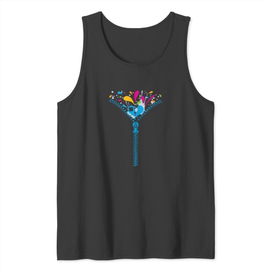 Discover Zipper_Heart Tank Tops