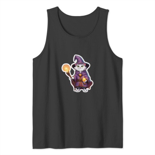 Discover Cute Wizard Cat 2 Tank Tops