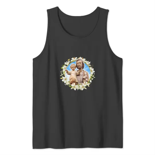 Discover Saint Joseph and Jesus - Lilies (S�o Jos� e Jesus)A�ucena Tank Tops