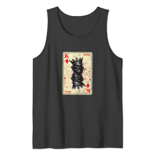 Discover Gothic Card Game Halloween Scary Horror King Of Diamonds Tank Tops