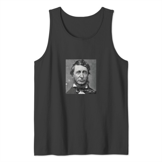 Discover Thoreau Gifts - Henry David Thoreau Portrait Gift Ideas for Literature Teachers Librarians &amp Tank Tops