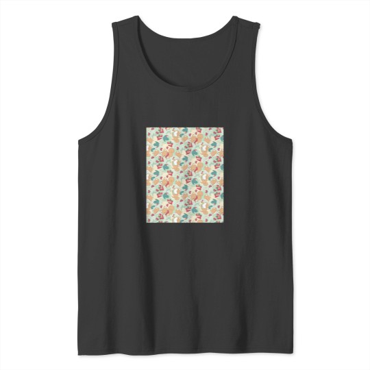 Discover Shiba _amp_ Bird Strawberry Picnic Tank Tops