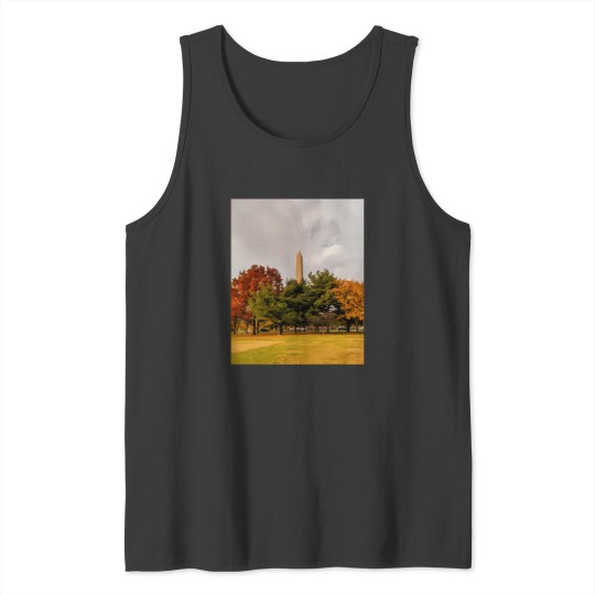 Discover Washington Monument in the fall Tank Tops