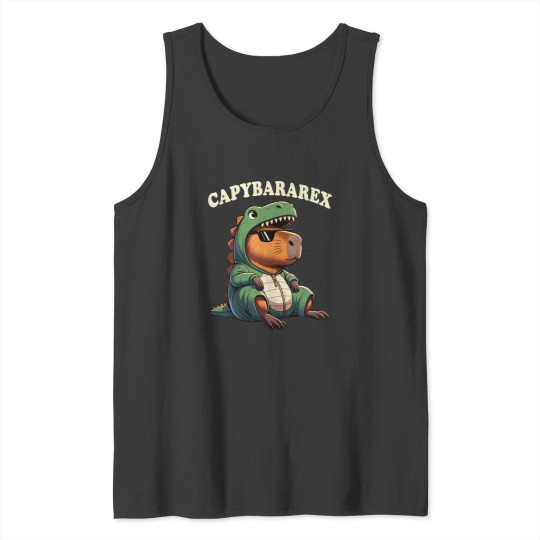 Discover Capybara For Funny Capybara Rodent Trex Dinausor Tank Tops