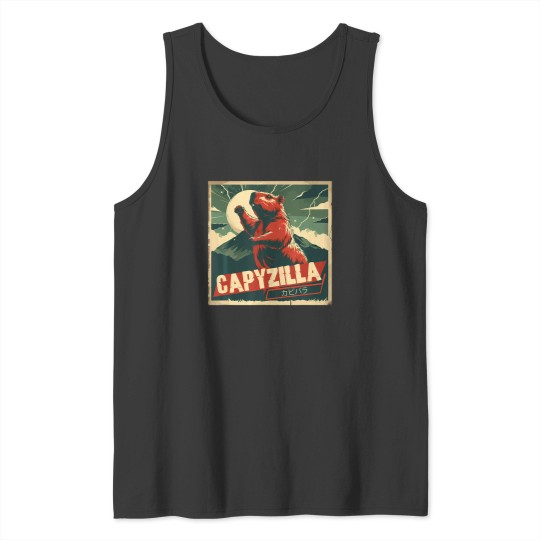 Discover Capybara Funny Capybara Rodent Capyzilla Funny Tank Tops
