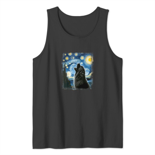 Discover Newfoundland-Dog-Artistic-Van-Gogh-Starry-Night-Newfoundland-T-Shirt Tank Tops