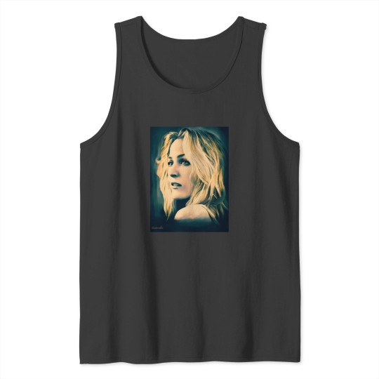 Discover Gillian Anderson in oil colors Tank Tops