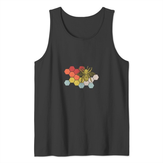 Discover Beekeeper Bee Honeycomb Beekeeg Tank Tops