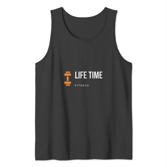 Discover Lifetime Fitness Black Tee Tank Tops