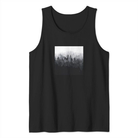 Discover The-Heart-Of-My-Heart--Midwinter-Blues-Gothic-Ravencore-Forest-With-Cascadia-Trees-Covered-In-Magic-Fog T-Shirt Tank Tops