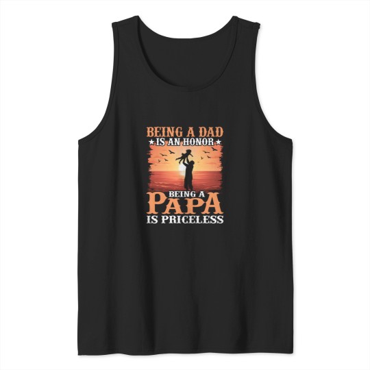 Discover Being A Dad Saying Mens Daddy Dad Father'S Day Vintage Funny Tank Tops