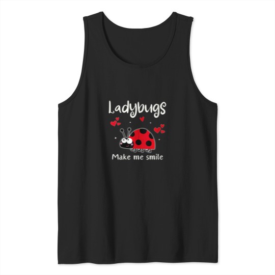 Discover Womens Adorable Ladybugs Make Me Smile Women Girls Kids V-Neck T-Shirt Michael Scott The Office Tv Show Yesh. Black White Tank Tops