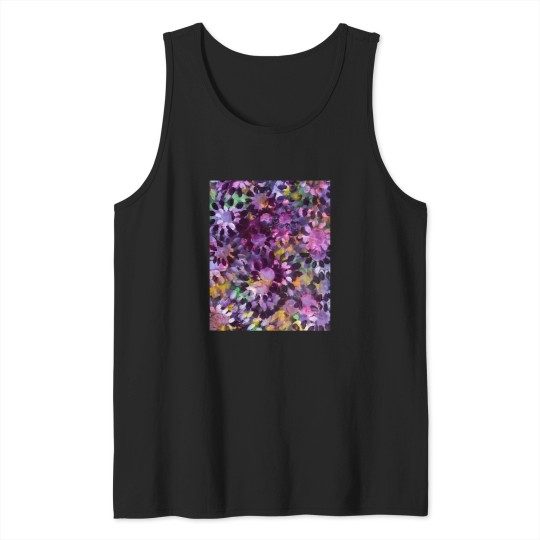 Discover Abstract Purple Flowers Tank Tops