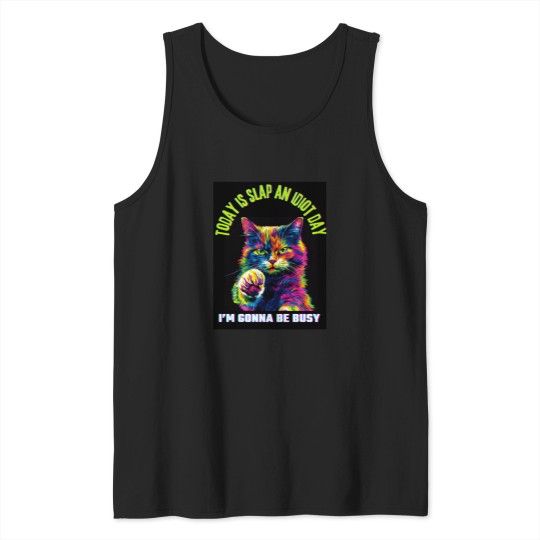 Discover Today is slap an idiot day Tank Tops