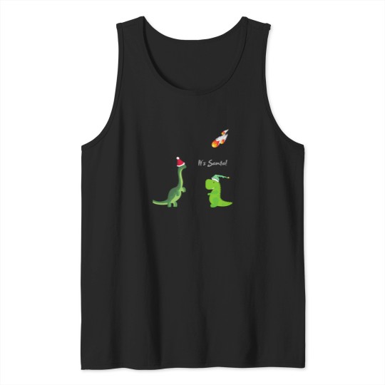 Discover It'S-Santa---Silly-Dinosaurs-Extinction T-Shirt Tank Tops