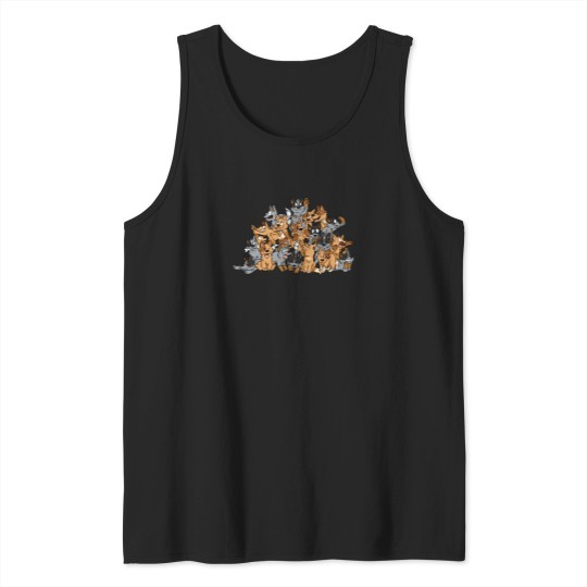 Discover Cattle-Dog-Pile T-Shirt Tank Tops
