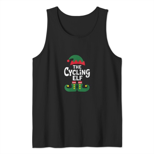 Discover Womens Cycling Elf Christmas Xmas Holiday Bicycl Tank Tops