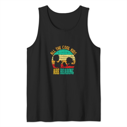 Discover All The Cool Kids Reading Book Lover Retro Funny Bookworm Tank Tops