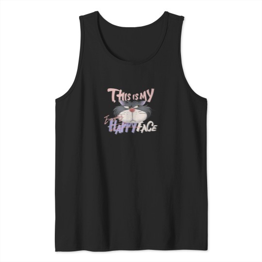 Discover Disneyyy-Villains-Lucifer-This-Is-My-Everyday-Happy-Face-Logo-T-Shirt Tank Tops