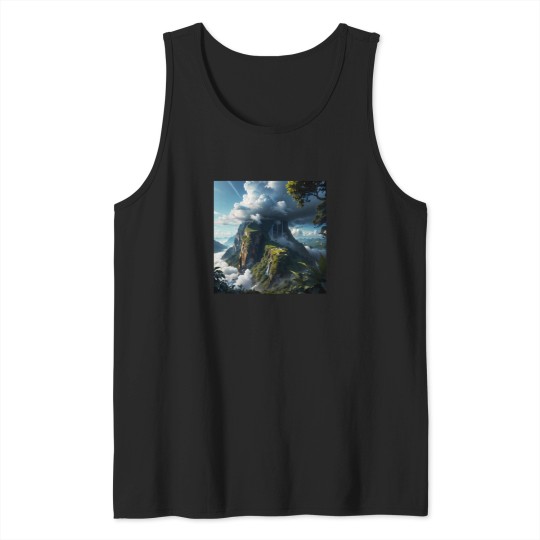 Discover Mountains And Clouds Landscape Sticker 1231 Tank Tops