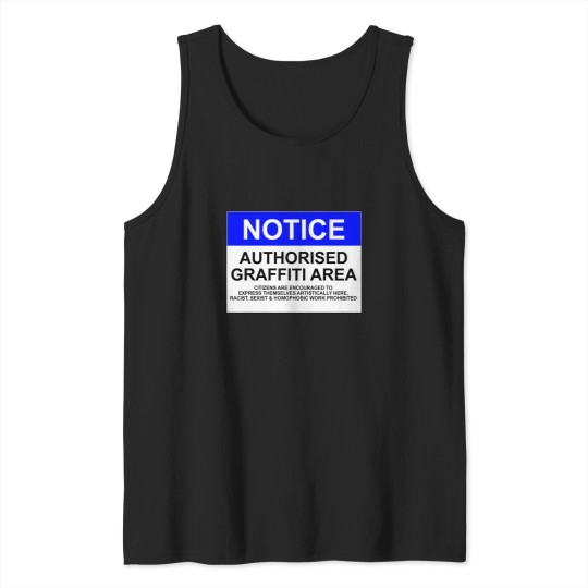 Discover Authorised Graffiti Area Tank Tops