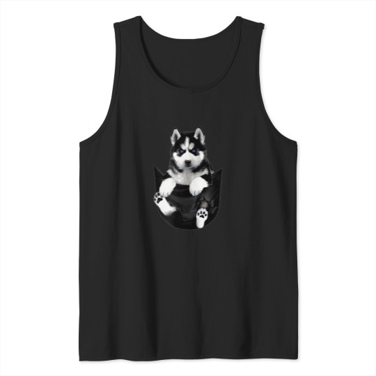 Discover Siberian Husky in My Pocket Cute Dog Lovers Tank Tops