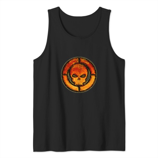 Discover Flaming skull Tank Tops