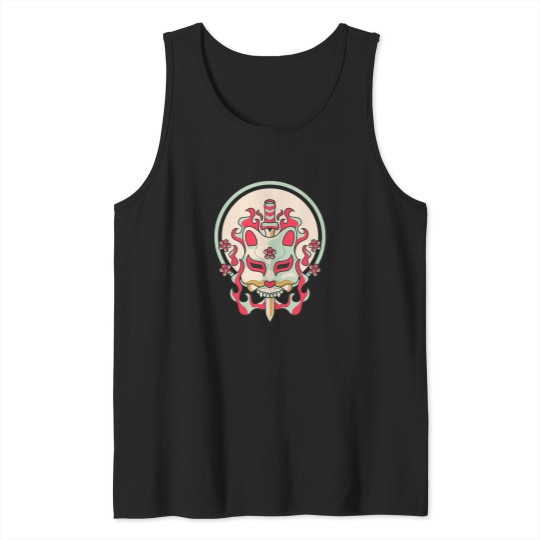 Discover Kitsune-Mask-Japanese-Style-T-Shirt-T-Shirt Tank Tops