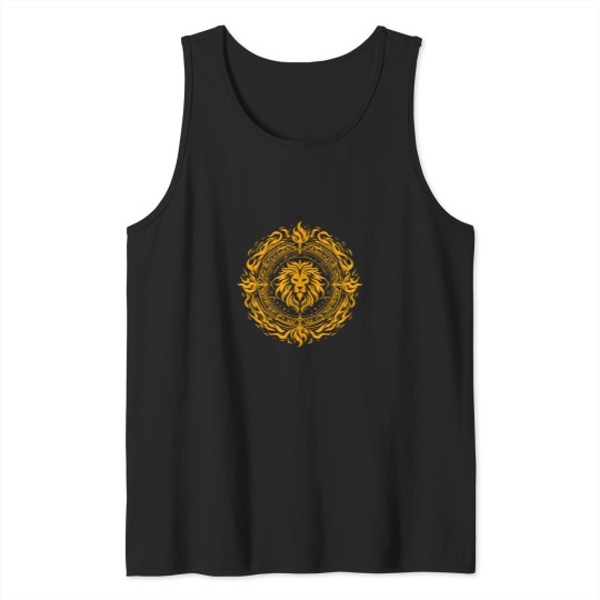 Discover Blazing Lion of Pride Escanor’s Eternal Flame - Dark Gold (Orange) Tank Tops