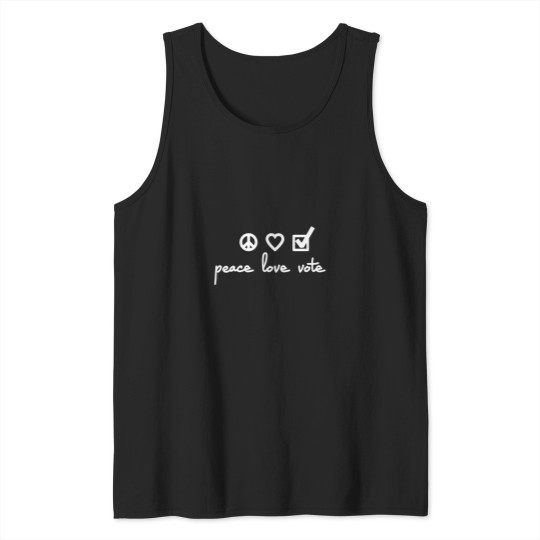 Discover Peace-Love-Vote T-Shirt Tank Tops
