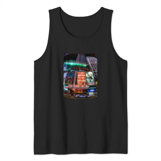Discover Times Square, New York City, Broadway shows, Neon Lights, Modern Times Square, 42nd Street,Graphic Tank Tops