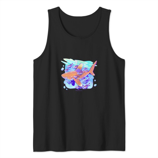 Discover Oceanic Whitetip Anatomy Sunaookami Shiroko Blue Archive Sticker Tank Tops