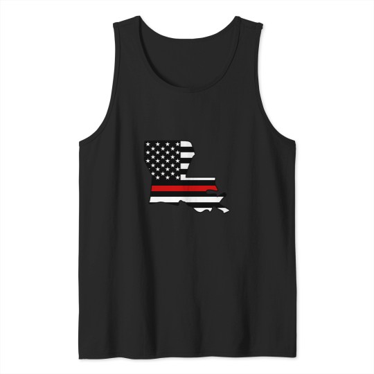 Discover Louisiana Thin Red Line Tank Tops