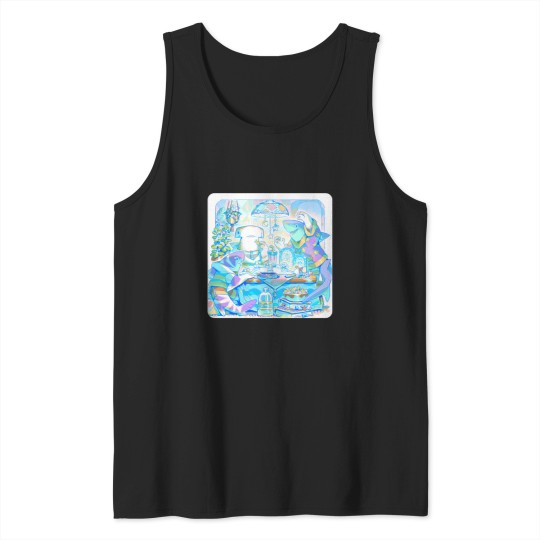 Discover Nerd Shark Sunaookami Shiroko Blue Archive Sticker Tank Tops
