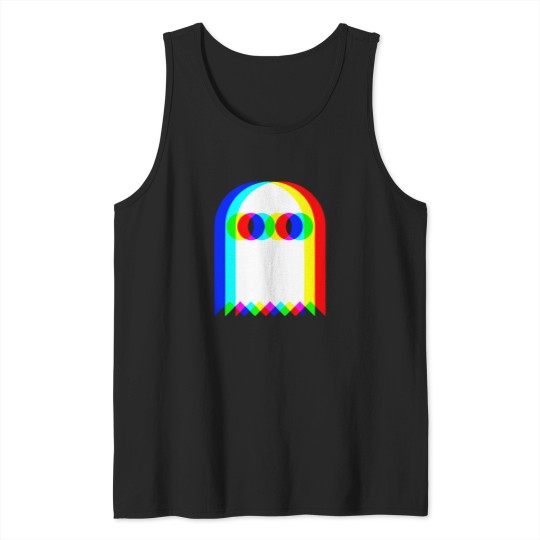 Discover Ghost Trippy Halloween Techno Rave Edm Music Party T-Shirt Regular Print Tank Tops