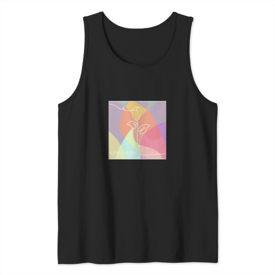 Discover Lonely God album cover doodle with font Tank Tops