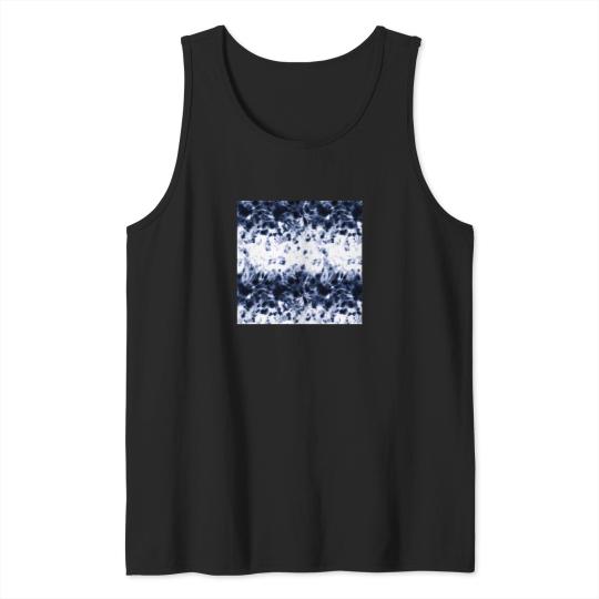 Discover Tie Dye Shibori Indigo Blue Navy Seamless Pattern Tank Tops