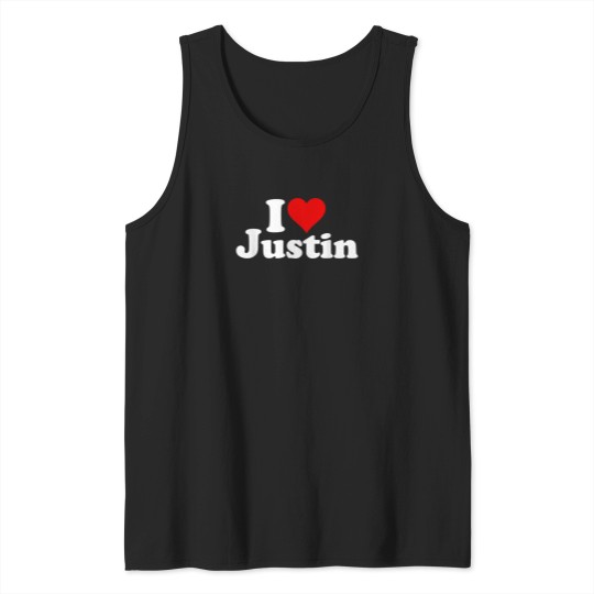 Discover I LOVE HEART JUSTIN Tank Tops